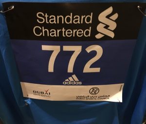 Dubai Marathon race bib number 772